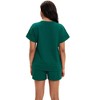 ATHLECHIC Women's Summer Outfits Short Sleeve Tops and Short Pants Sweatsuit Set 2 Pcs - 4 of 4