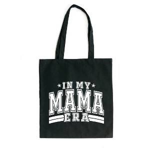 City Creek Prints In My Mama Era Varsity Canvas Tote Bag - 15x16 - Black - 1 of 2