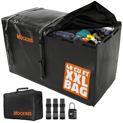 Mockins 40 Cu.Ft Waterproof Cargo Carrier Bag - 70"x33"x30" Hitch Bag - Black