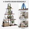 Bookcase, 4-Tier Ladder Bookshelf, A-Shaped Ladder Shelf Display, Ladder Shelf Storage Organizer for Living Room, Home Office - 3 of 4