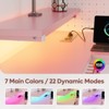 Bestier 42" Wide L-Shaped Gaming Desk with Power Outlets LED Lights and Reversible Storage Shelves & Hooks - 3 of 4