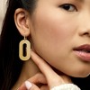 Ross-Simons Italian 18kt Gold Over Sterling Oval Drop Earrings - 2 of 3