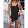 Women's Round Neck Tank Top Summer Casual Sleeveless T-shirt - 3 of 4
