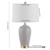 Kline Table Lamp W/ USB Port - 26 Inch Height - TBL4408 - Grey - Safavieh - 3 of 3