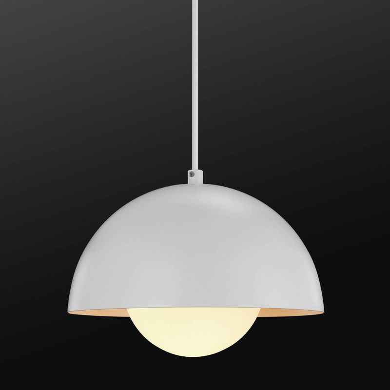 1-Light Amelia Plug-In Pendant with Glass Shade Matte White - Globe Electric, 6 of 8