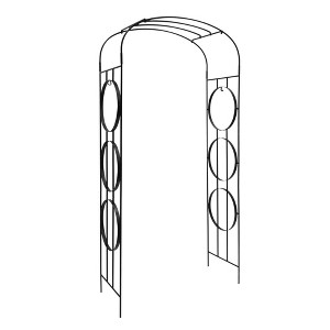 ACHLA Designs 92.25" Powder Coated Samsara Wrought Iron Trellis - 1 of 4