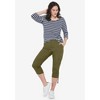 ellos Women's Plus Size Stretch Cargo Capris - image 4 of 4