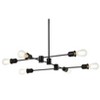 Elegant Lighting Xavier 6 lights pendant in black - 3 of 4