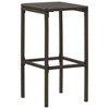 vidaXL Bar Stools with Cushions 3 pcs Brown Poly Rattan - 3 of 4