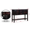 48'' Solid Wood Sideboard Buffet Table with Drawers & Bottom Shelf,Retro Console for Kitchen Dining Entryway-Baofuwish - 4 of 4