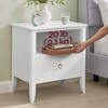 VASAGLE Nightstand, Bedside Table with Drawer, Open Storage Shelf, Minimalist, Cloud White - image 4 of 4