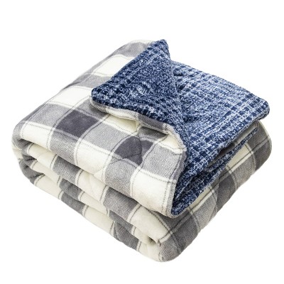 50"x60" Printed Velvet Reversible Throw Blanket - Mantolok