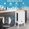 Costway Folding Wooden Kids Kitchen Step Stool with Adjustable Height & Safety Netting - image 4 of 4