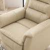 Top Grain Leather Swivel Glider Recliner with Manual Footrest, Dense Foam Cushions and Kiln-Dried Hardwood Frame, Madras Comfortable Durable Design - 4 of 4
