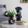 ChicFurnit Decorative Vases Elegant Flower Vase Jarron Florero Bird Decor Vase Tabletop Vase Modern Vase for Living Room, Blue, 8"*8"*15.5" - 3 of 4