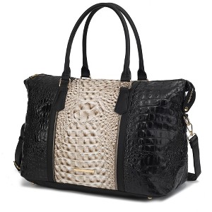 MKF Collection Raven Faux Crocodile-Embossed Women’s Duffle Bag by Mia K - 1 of 4