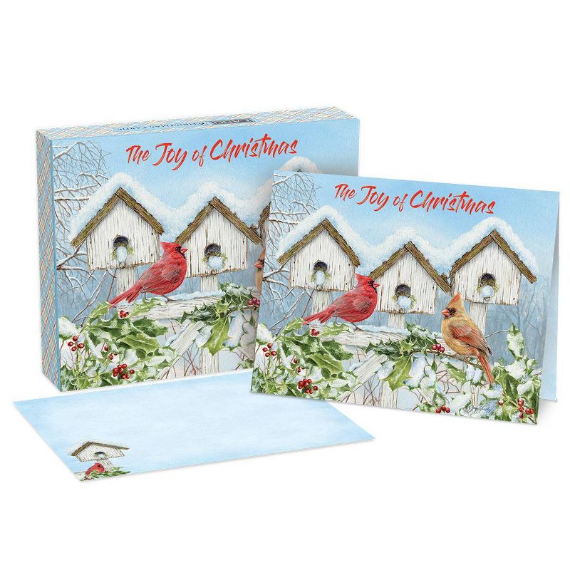 18ct Lang Cardinal Birdhouse Boxed Holiday Greeting Cards, 1 of 5