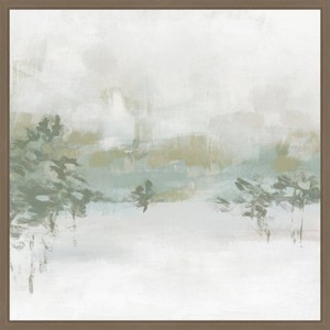 Amanti Art 22"x22" Winter Hillside I by June Erica Vess Framed Canvas Wall Art - 1 of 4