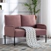 MAYEERTY 46 Inch Modern Loveseat Powder-Coated Metal Frame, Detachable Cushions, Anti-Scratch Legs - 3 of 4