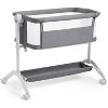 MYKKO Bassinet Bedside Sleeper - All-Mesh Design, Portable Bedside Bassinet for Baby with Washable Mattress, 5 Adjustable Heights (Grey) - 2 of 4