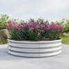 KWPZQEB 2 Pack Galvanized Raised Garden Bed Kit, Galvanized Planter Garden Boxes Outdoor, Round Large Metal for Vegetables - 32/47inch - 2 of 4