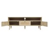 Angel Sar Rattan TV Stand for TVs up to 55 inches, Media Entertainment Center with Drawer - 4 of 4