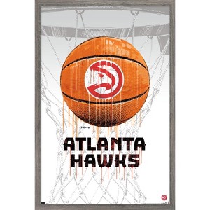 Trends International NBA Atlanta Hawks - Drip Basketball 21 Framed Wall Poster Prints - 1 of 4