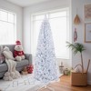 Mayeerty 6ft Pencil Christmas Tree, Unlit Artificial Christmas Tree Slim Fir Xmas Tree with 618 Tips, White - 4 of 4