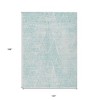 Aqua And Ivory Geometric Washable Indoor Outdoor Area Rug - 3 of 4