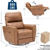 Power Swivel Glider Recliner Chair, PU Leather, Electric Rocker with USB Port, Lumbar Support, for Living Room, Bedroom, Nursery - 3 of 4