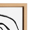 Kate & Laurel All Things Decor 23" x 33" Sylvie Ring of Light II Framed Wall Canvas by Nikki Chu Natural: Modern Abstract Digital Art - 3 of 4