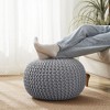 Round Pouf Foot Stool Ottoman by Sweet Home Collection - 2 of 4