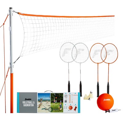 Sports Badminton Set 4 PCS Badminton Rackets 2 Shuttlecock Balls Birdies Net  Adjustable Polls Beach Backyard Combo Set Games