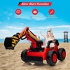 Coucheta 12V Kids Ride-On Excavator Truck: Remote & Digging Arm, 12V 10Ah, 4x75W Motors, LED Light, Music/USB, Gift - 4 of 4
