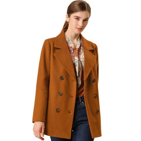 Allegra K Women's Single Breasted Notched Lapel Long Winter Coats : Target