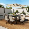 Clihome 10 Ft.Outdoor Patio Cantilever Umbrella with 360 Degrees Rotation,LED Lights,Waterproof Fade-Resistant Canopy with Cross Base - 3 of 4