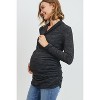 Hello Miz Women's V Neck Wrap Maternity Nursing Sweater Top - 2 of 4