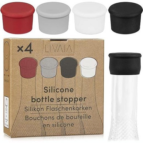 Silicone Bottle Stoppers - Pack of 4