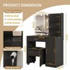Makeup Vanity with Lighted Mirror & Lots Storage Cabinet, 3 Lighting Modes - 2 of 4
