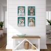 Masterpiece Art Gallery Set of 4 Flower Power Kitty Unframed Wall Canvases : Modern MDF Animal Paintings, All Ages Decor - 3 of 4