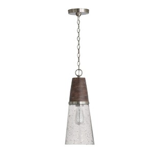 Capital Lighting Connor 1 - Light Pendant in  Black Wash/Matte Nickel - 1 of 4