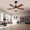 TOBILI Black Ceiling Fans, 42 Inch Outdoor Ceiling Fan for Patios with Light 5 Blades Modern Ceiling Fan Noiseless,Wood Fan for Farmhouse - 4 of 4