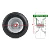 DSVIMOY 4-Pack Flat Free Tire and Wheel Assemblies, Compatible for 13*5-6 Solid Rubbe Riding Lawn Mower Wheels and Tires, Black, 13"*13"*6" - 3 of 4