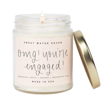 Sweet Water Decor Omg! You're Engaged 9oz Clear Jar Soy Candle