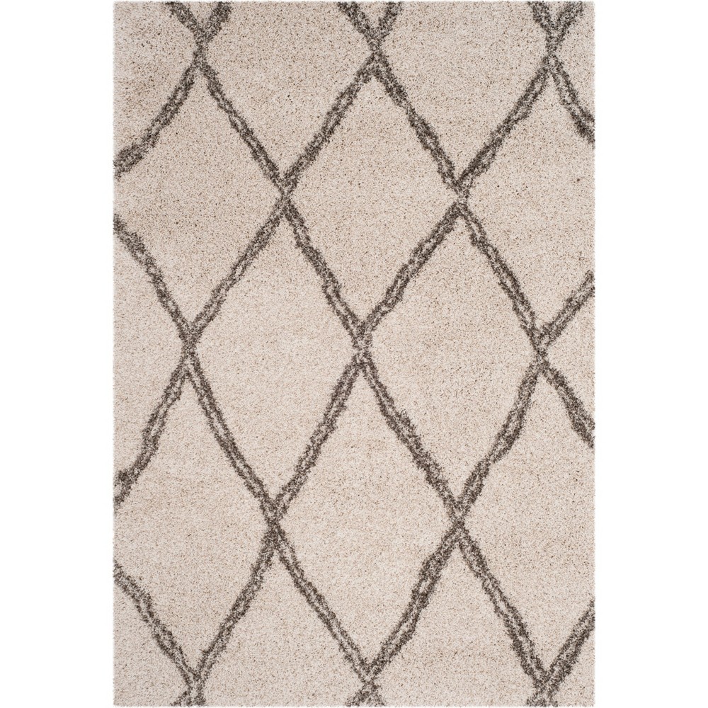 6'x9' Geometric Loomed Area Rug Ivory/Gray - Safavieh