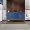 TIRAMISUBEST Sideboard Buffet Cabinet with Storage, Accent Storage Cabinet with Adjustable Shelves, Rectangular Metal Handles and Legs for Kitchen - 3 of 4
