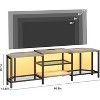 Nasitip TV Stand for TVs up to 75 Inches,66.9" Corner Entertainment Center with 3-Tier Open Storage Shelves,Gray - 3 of 4