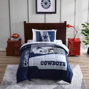 NFL Dallas Cowboys Bed In A Bag Twin Sheet Set - 1 of 2