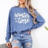 Simply Sage Market Women's  Winter Time Snowflakes Long Sleeve Garment Dyed Tee - 2 of 4