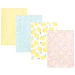 Luvable Friends Hudson Baby Flannel Burp Cloths 4pk Set - 1 of 2